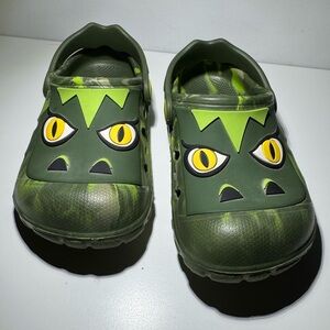 Green Monster/Alligator Clogs Size 9 Toddler